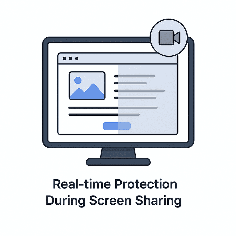 Screen share blur demonstration